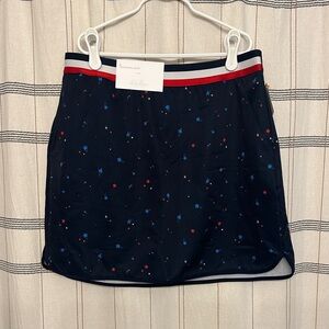 NWT Lady Hagen Navy Skort with Red and Blue Star Pattern
